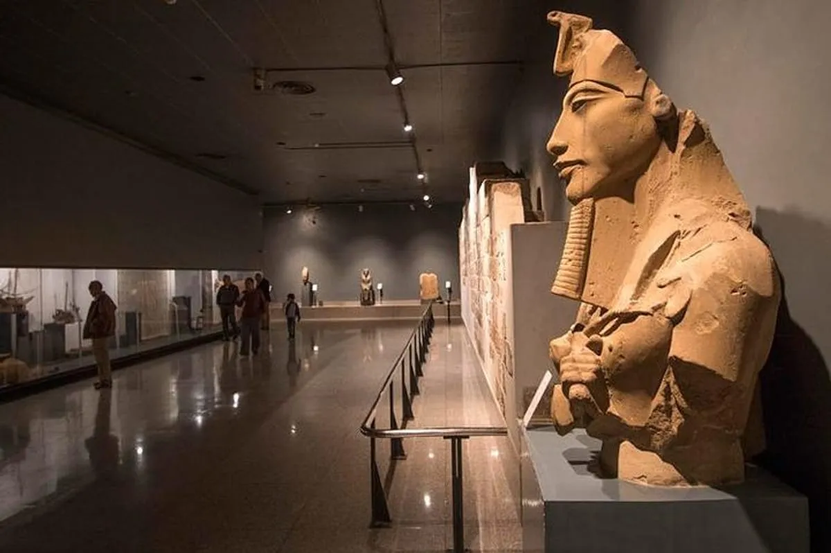 Close-up of a signature artifact on display