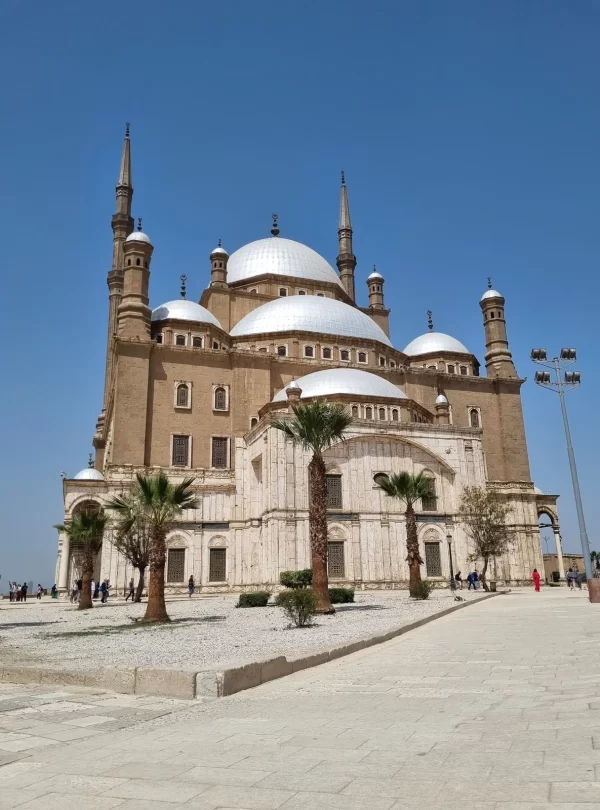 Historic Cairo skyline with the Citadel and Muhammad Ali Mosque in Egypt